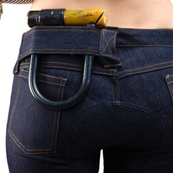 Ryb Ride Your Bike Black Summer Shade Denim Jean Cycling Shorts 9.5 oz US 27 - Picture 14 of 16